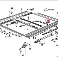 BMW NEW GENUINE SLIDING LIFTING ROOF SUNROOF FRAME GASKET SEAL