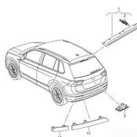 New Genuine Vw Tiguan Rear Bumper Inner Right O S Reflector