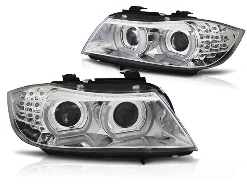 Xenon Headlights Led Drl Chrome Afs Fits Bmw E E In