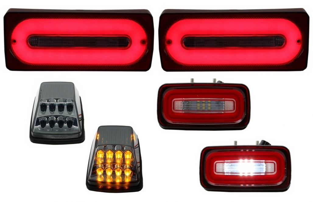 Full LED Taillights Light Bar With Fog Lamp And RED Dynamic SEQ Turning