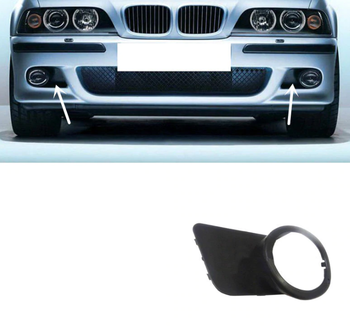 Gloss Black 1998-2003 BMW E39 M5 Fog Mesh Replacement Covers ABS Set Pair
