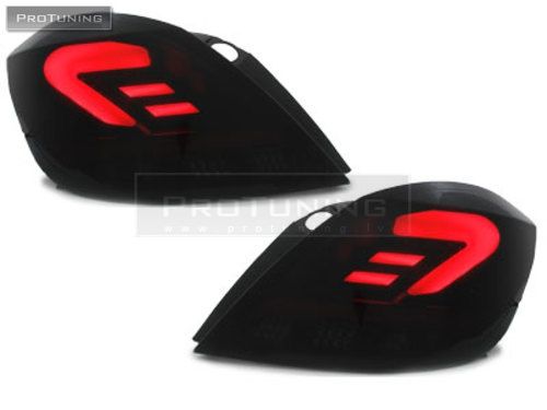 LT Set LED Halo Lightbar Headlights Opel Astra J sedan caravan black 09-15 LHD