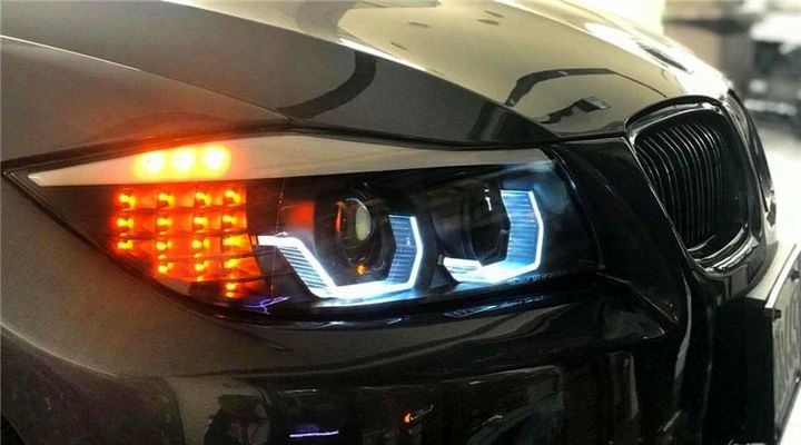 3D ANGEL EYES LED BLACK FOR BMW E90/E91 05-08 in Headlights best tuning parts in ProTuning.com store