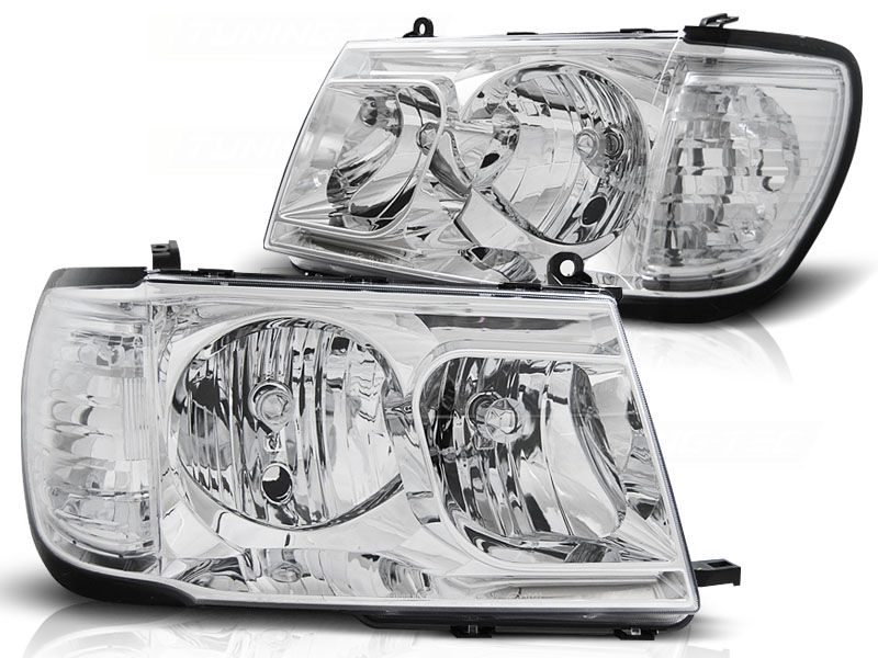 Pair Black Housing Corner Lights / Turn Signal Lamps For Toyota Land Cruiser FJ100 & Lexus LX470 (1998-2007)