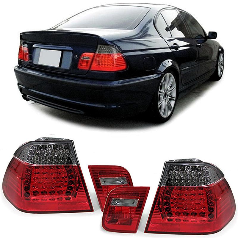 LED Smoked Red Tail lights For E46 01-06 Saloon (4D) Facelift in Taillights - best parts in ProTuning.com store