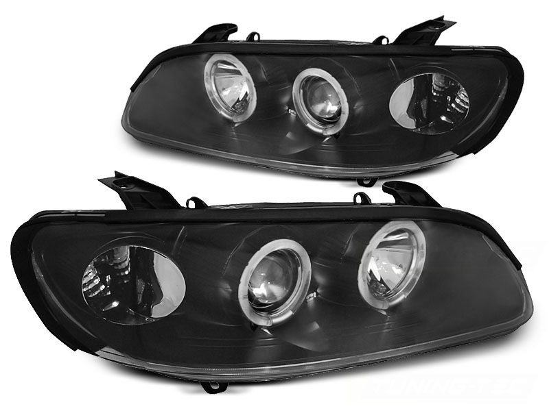 OPEL OMEGA B 04.94-08.99 ANGEL EYES BLACK in Headlights - buy best