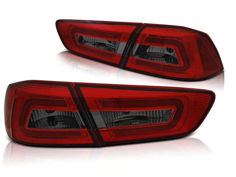 RED SMOKE LED BAR TAIL LIGHTS For MITSUBISHI LANCER 8 SEDAN 08-11 in ...