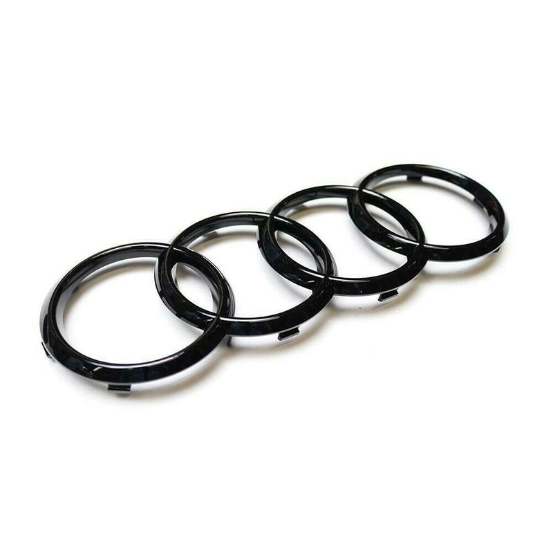 For Audi RS3 Front Rear Badge Rings Gloss Black Emblem Decal Replacement  NEW!! | eBay