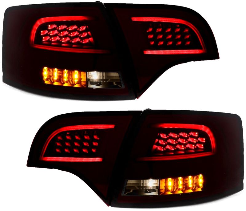 LED BAR TAIL LIGHTS BLACK SMOKED For AUDI A4 B7 04-08 AVANT in Taillights - buy best tuning parts in ProTuning.com