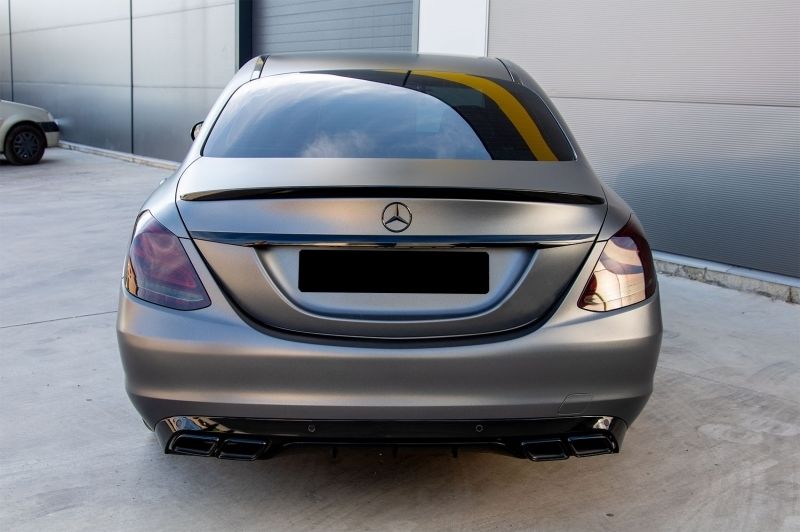 ANG C43 Look Rear trunk Spoiler Lip For Mercedes W205 - ABS in