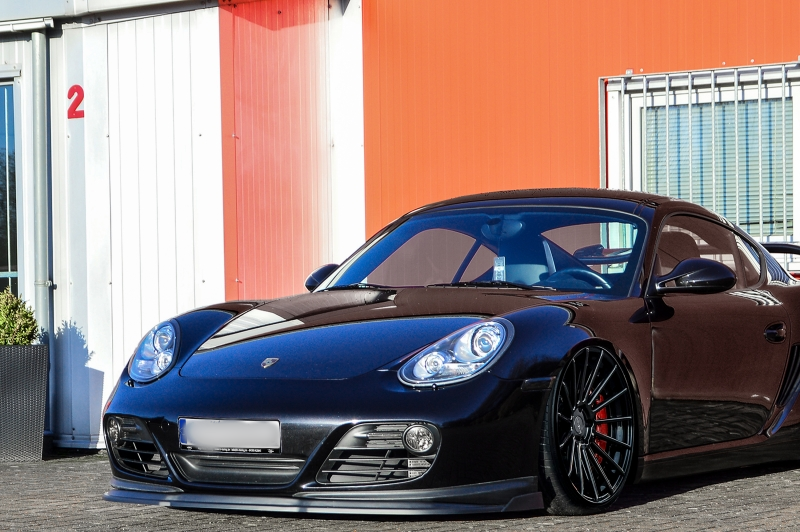 Front Bumper spoiler / skirt / valance with Wing For Porsche Cayman 987 ...