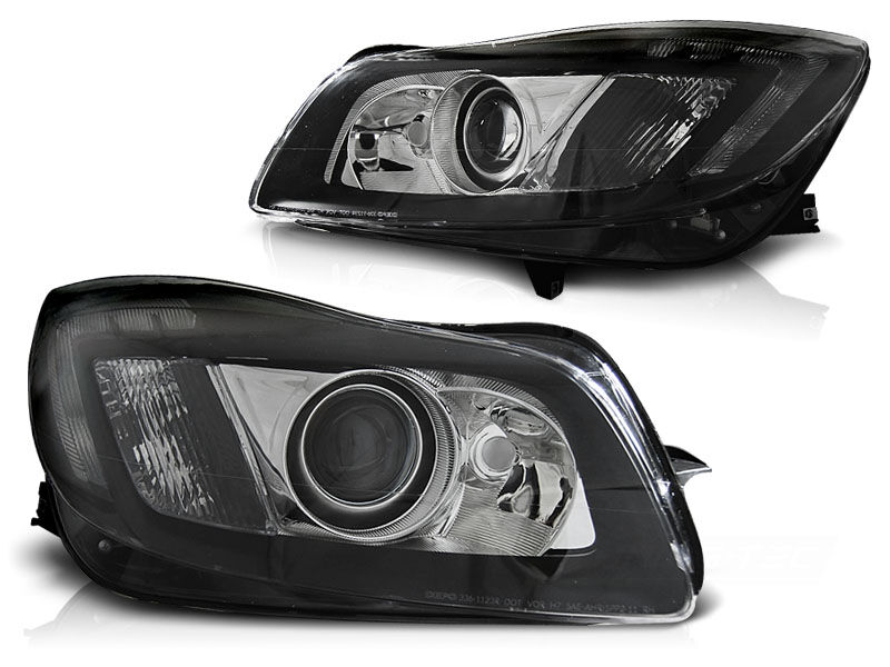 Black LED Headligths with true DRL For Opel Insignia MK2 08-12 in