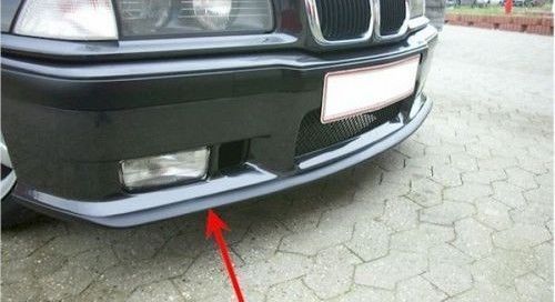 Front Bumper Spoiler Lip Splitter For BMW E36 M3 Bumper - Primed Black