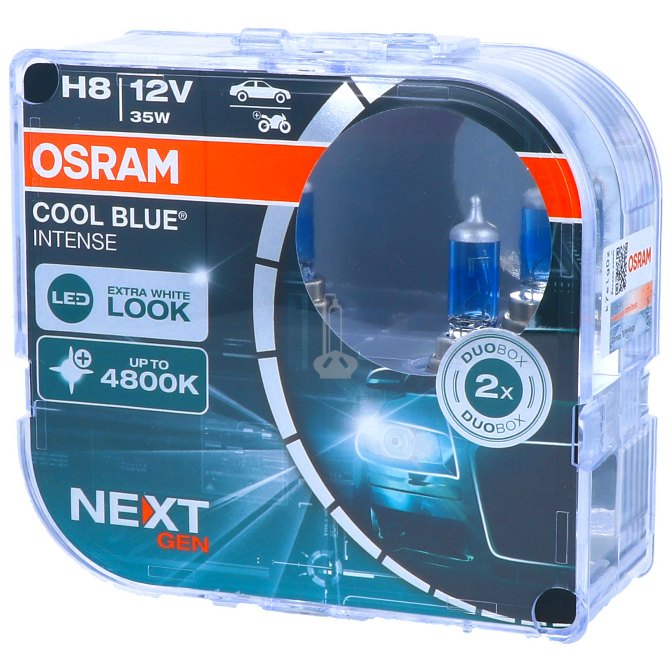 OSRAM Cool Blue Intense H8 +100% (NEXT GEN) Extra White (LED look) Car  Bulbs (2 Bulbs) in Osram Cool Blue Intense - buy best tuning parts in   store