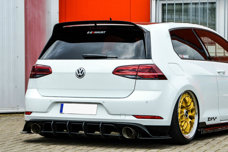 Performance Rear Bumper diffuser with side splitters For VW Golf 7 GTI ...