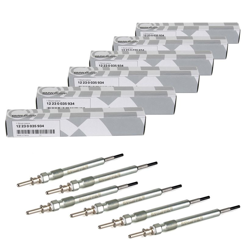 6x Genuine BMW DIESEL Engine GLOW PLUGS Ignition Heater N47 B47 N57 B57