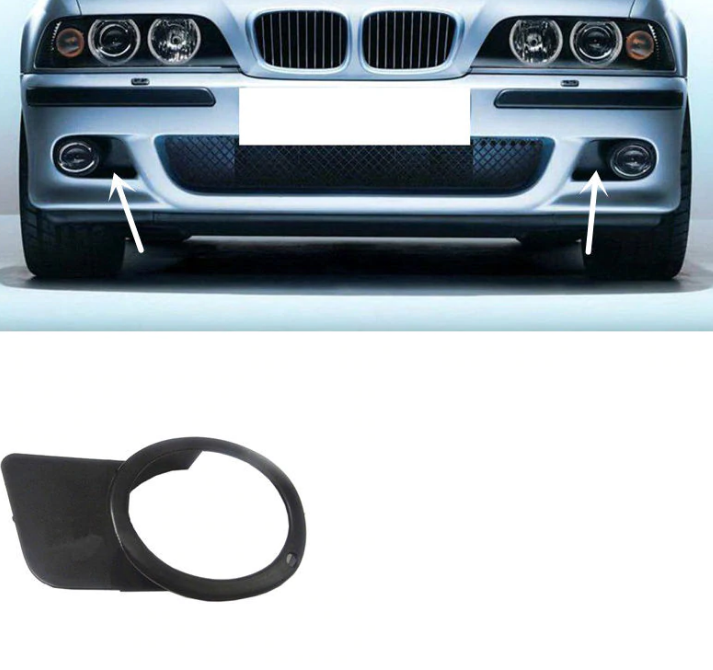 Front M5 Bumper Fog Light Frames With AIR DUCTS For BMW 5 Series E39 Sedan