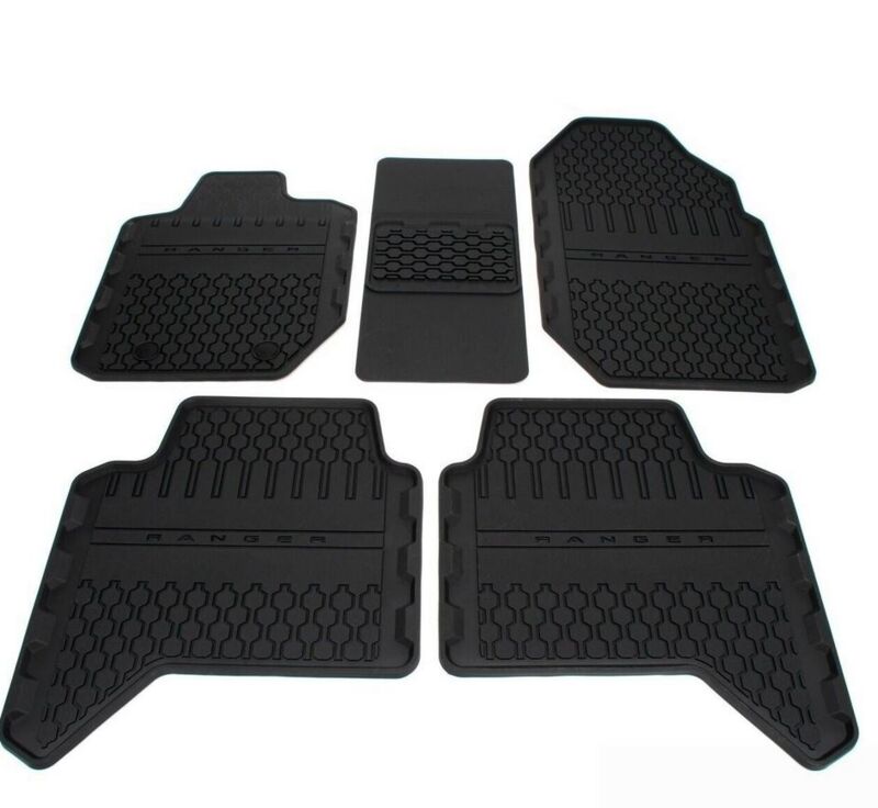 NEW GENUINE FORD RANGER 2011- FRONT AND REAR RUBBER FLOOR MATS SET LHD ...