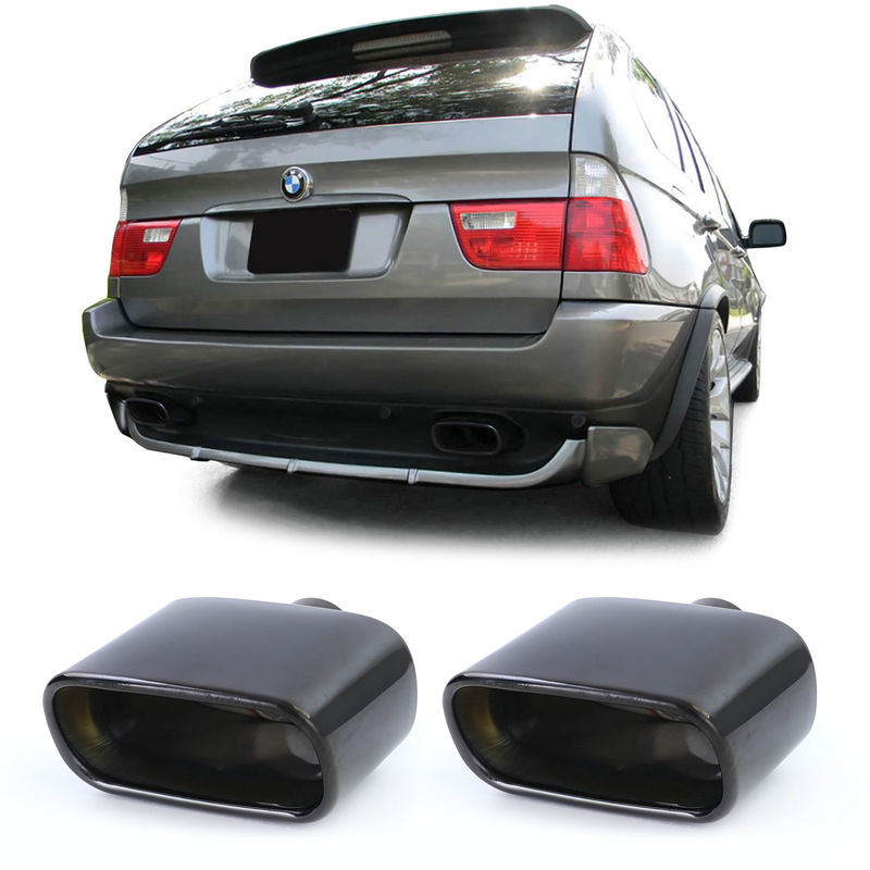 Black gloss X5 4.6is/ 4.8is style Exhaust Muffler Tips 72 x 135mm OVAL IS  Type in Tailpipes / Tips and covers - buy best tuning parts in   store
