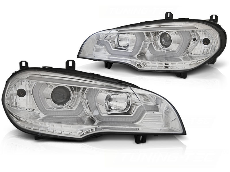 HEADLIGHTS TUBE LIGHT DRL CHROME fits BMW X5 E70 07-13 in Headlights ...