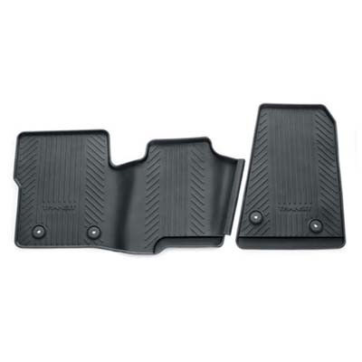 thumbnail image 2 of Ford Transit 2017-2024 Front Floor Mat Protection Liner – All Weather Tray Set (2pc) – Black, TPE 2 of 4