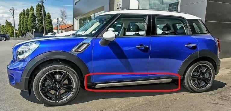 Mini Chrome R60 NEW GENUINE MINI R60 ALL4 SIDE SKIRT COVERING CHROME LEFT N/S ...