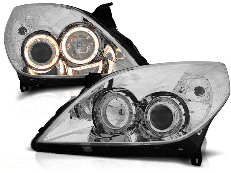 thumbnail image 2 of Headlights For Vauxhall Vectra C 2005-2009 – Chrome Inner – Halogen – Driver & Passenger Side – Ultimate Styling 2 of 6