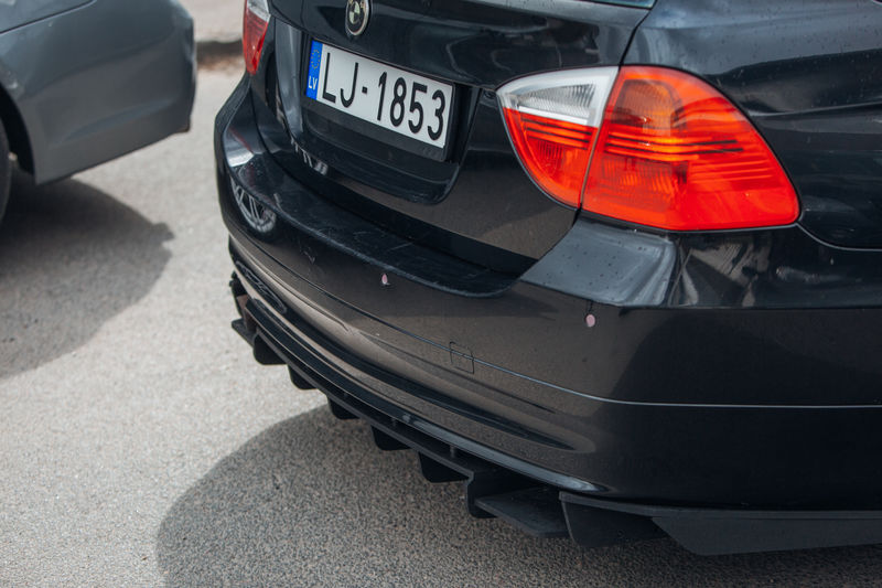 Performance Rear Bumper diffuser addon with ribs / fins For BMW E90 E91 SE  in Diffusers / Skirts - buy best tuning parts in  store