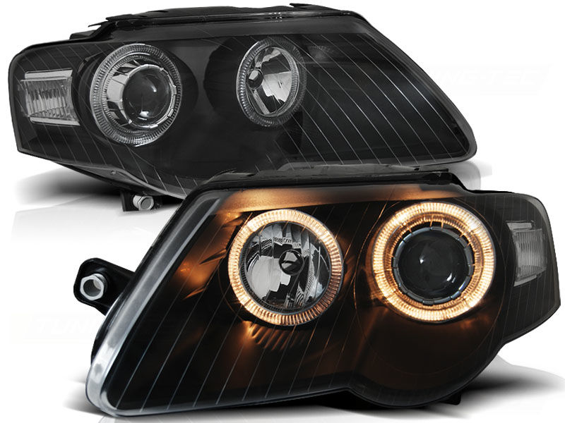 Passat B6 3C 05-11 Black/ Angel Eyes in Headlights - buy best tuning parts  in  store