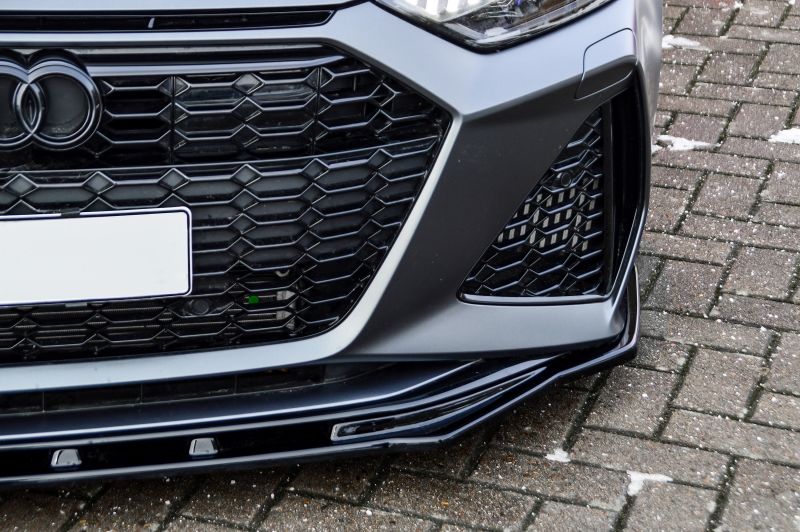 Black Gloss Front Bumper spoiler / skirt /valance For Audi RS6 C8 2019 ...