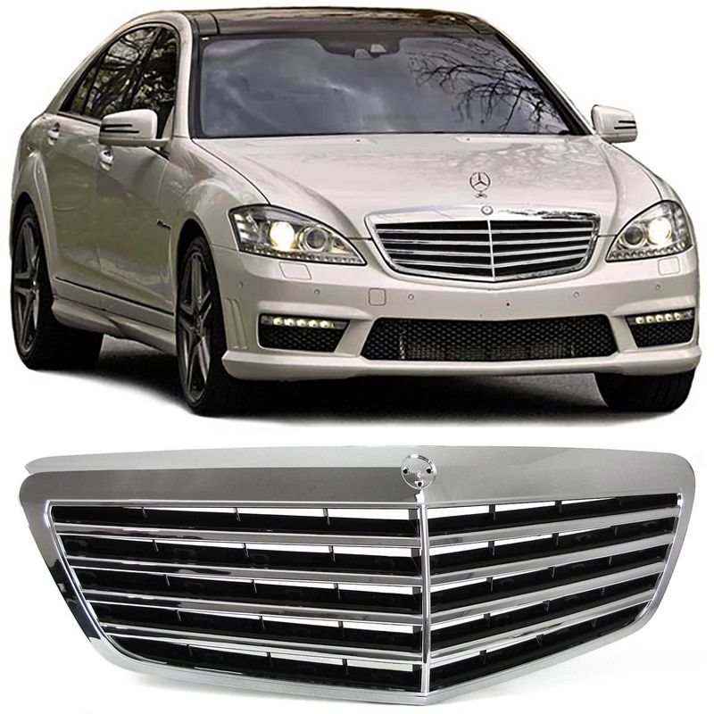 Stejl Forfærdeligt Spektakulær Sport Style Chrome Grill For Mercedes - Benz W221 09-13 in Grills - buy  best tuning parts in ProTuning.com store