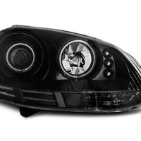 PHARES FEUX AVANTS ANGEL EYES LED CCFL NOIRS LOOK XENON VOLKSWAGEN VW GOLF 5  (02388) - EuropeTuning