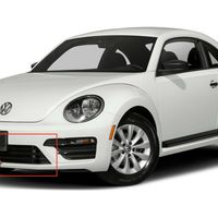 NEW GENUINE VOLKSWAGEN VW BEETLE R LINE SATIN BLACK CENTER FRONT GRILLE ...