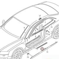 Genuine AUDI A5 S5 Satin Black Mirror Covers – Pair 8W6805285A9B9 8W6805286A9B9