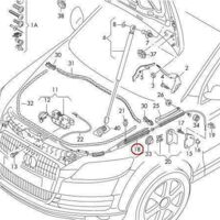 NEW GENUINE AUDI Q7 2005 2015 FRONT BONNET HOOD LOCK RELEASE CABLE RHD ...