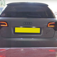 LED BAR TAIL LIGHTS BLACK SMOKED For AUDI A4 B7 04-08 AVANT in