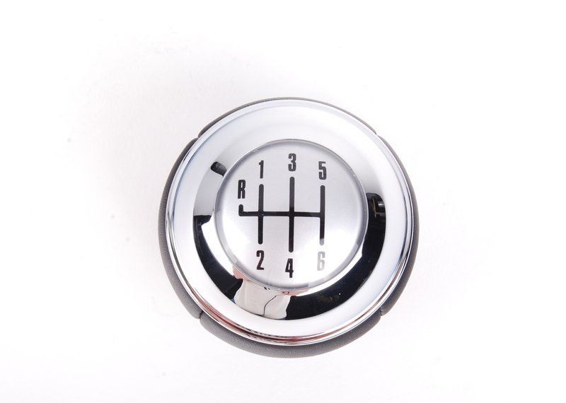 MINI NEW OEM R52 R50 R53 COOPER CHROME LEATHER 6 SPEED GEAR SHIFT KNOB ...