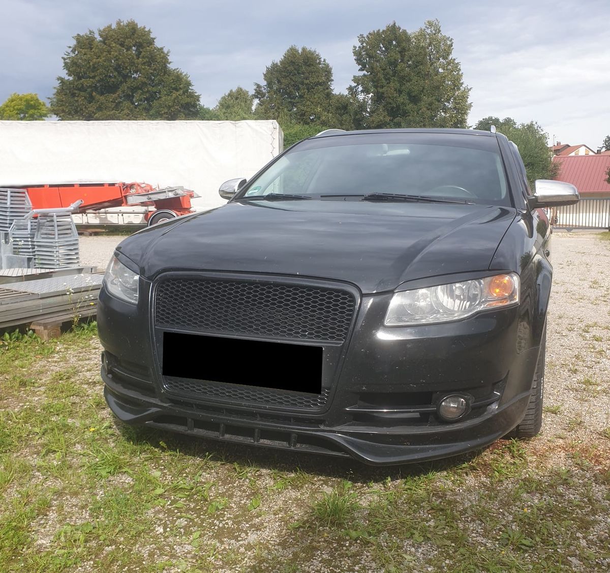 Aftermarket Headlight Bezels / Spoiler For Audi A4 S4 RS4 B7 8E 8H - Evil Look, Front Left/Right