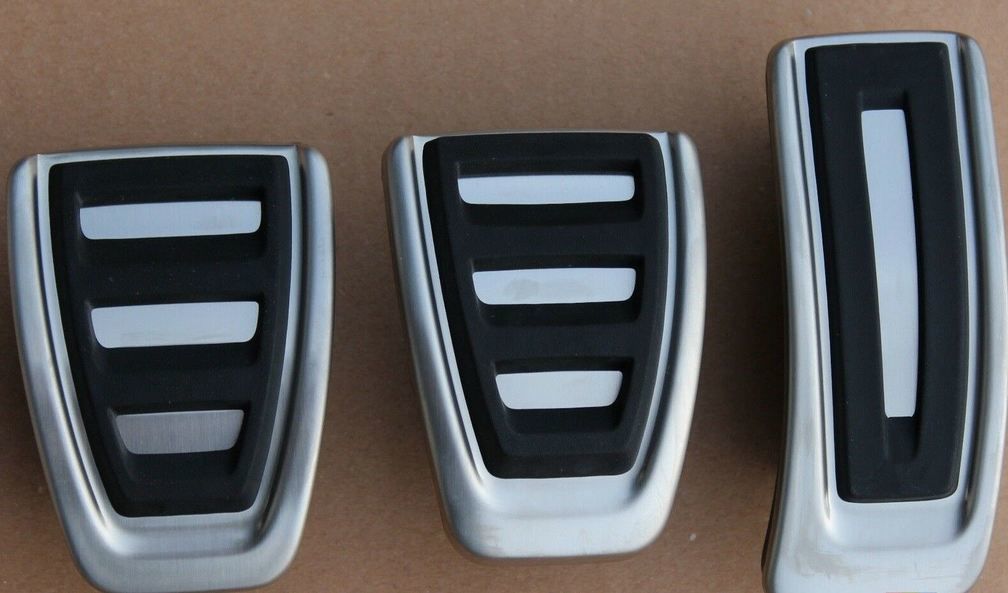 NEW GENUINE AUDI A4 A5 Q5 STAINLESS STEEL PEDAL COVERS MANUAL LHD