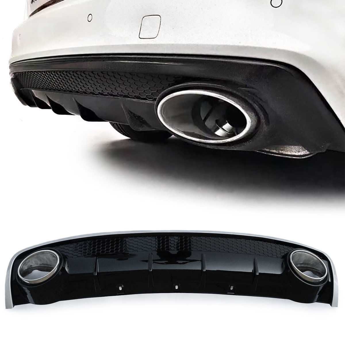 ABS GLOSS Rear performance diffuser for Audi A4 B8 Facelift 11-15 in ...