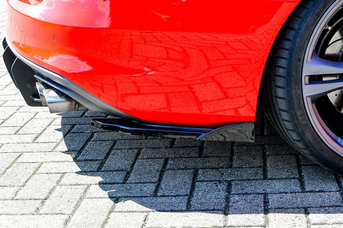 Performance Rear Bumper diffuser addon with ribs / fins For Audi S4 B8 ...