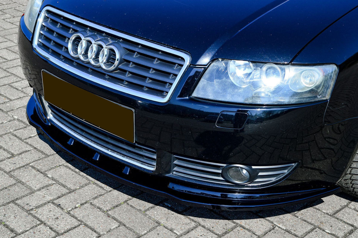 Black Gloss Front Bumper Spoiler / Skirt /valance For Audi A4 B6 8H ...