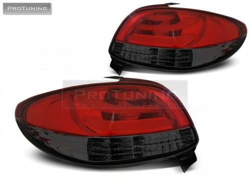 LED Light Bar Rückleuchten Set in Rot-Smoke für Peugeot 206 10.1998-2003 3+5 Türer main image 1