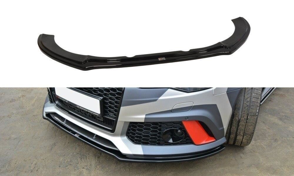 Front Bumper Spoiler Lip For Audi Rs C G Splitter Addon Black