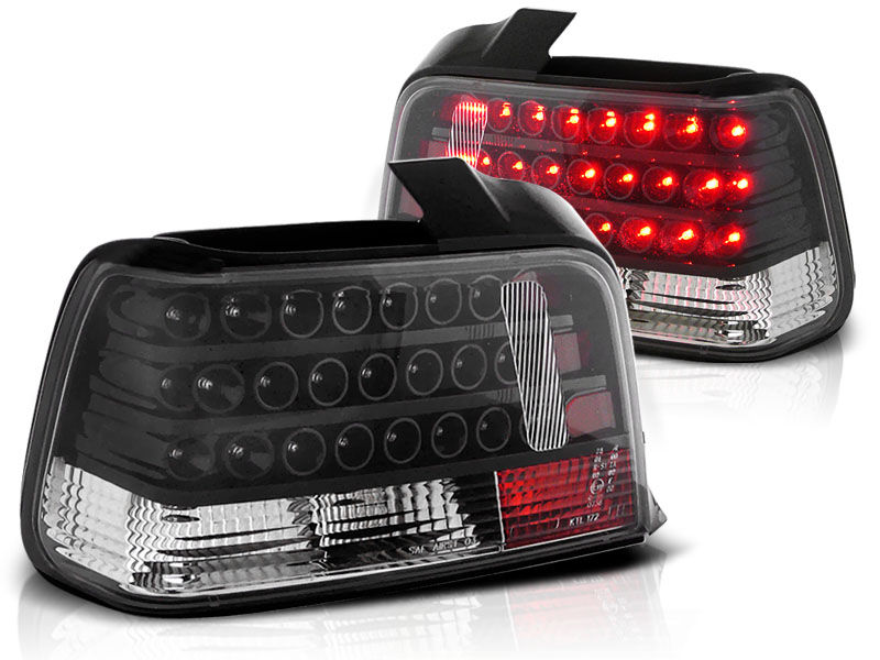 LED TAIL LIGHTS CLEAR BLACK fits BMW E36 12.90-08.99 SEDAN in ...