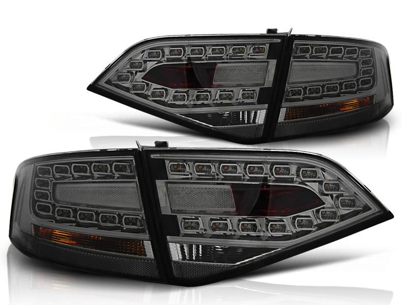 FK Pair LED REAR LIGHTS Lightbar DRL Audi A4 B8 8K Saloon 07-11 smoke S4 LHD main image 1