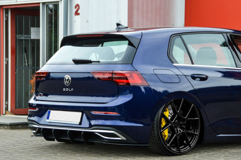 Performance Rear Bumper diffuser with side splitters For VW Golf 8 2019 ...