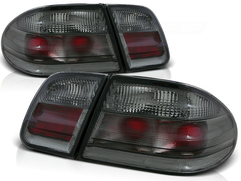 Dark Smoked Tail lights set/ rear Lamps For Mercedes W210 Saloon in