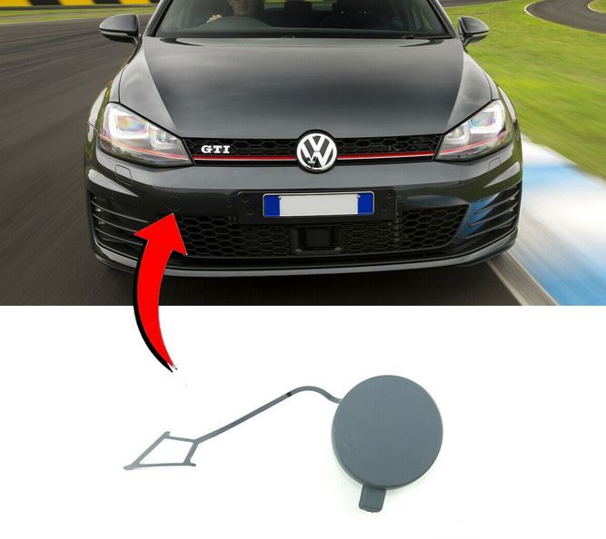 NEW GENUINE VW GOLF MK7 GTI FRONT BUMPER TOWING HOOK EYE COVER CAP