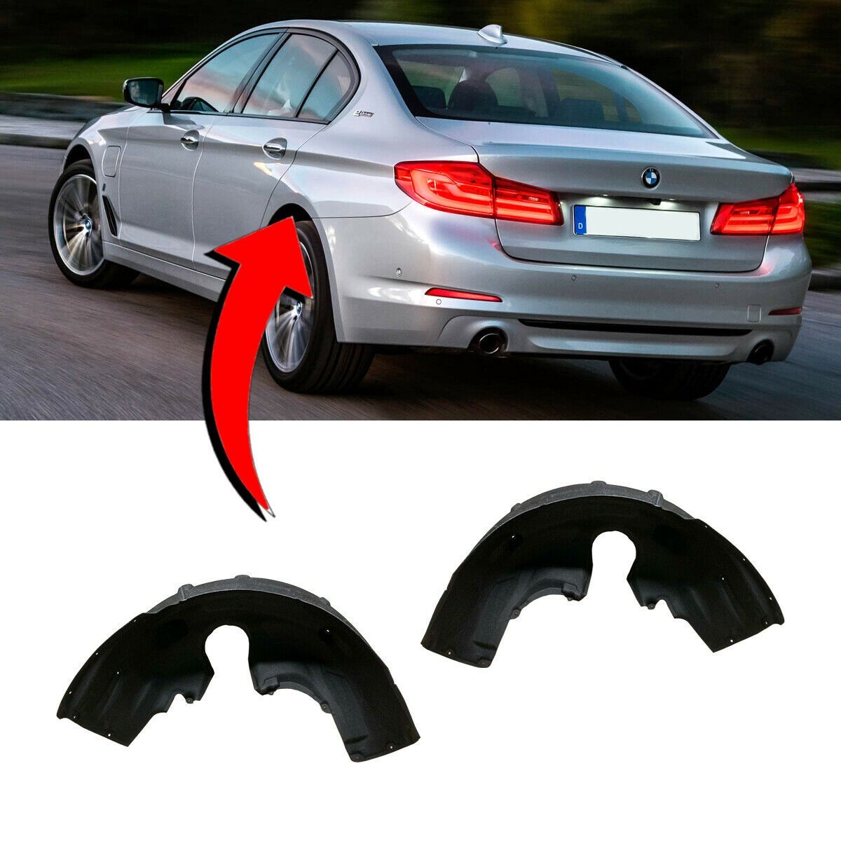 NEW GENUINE BMW 5 SERIES G30 REAR WHEEL HOUSING COVERS PAIR SET N/S + O ...